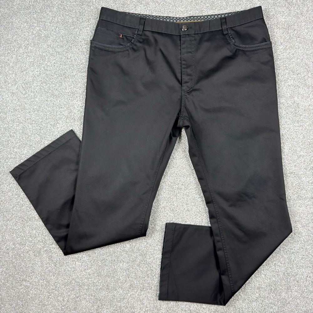 Pavini Jeans Mens Pants 40x32 Classic Black 100% Cotton Italian Style